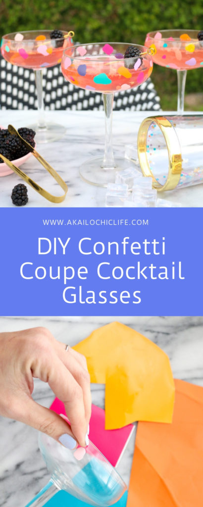 DIY Confetti Coupe Cocktail Glasses
