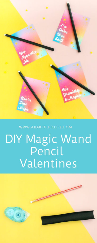 DIY Magic Wand Pencil Valentines