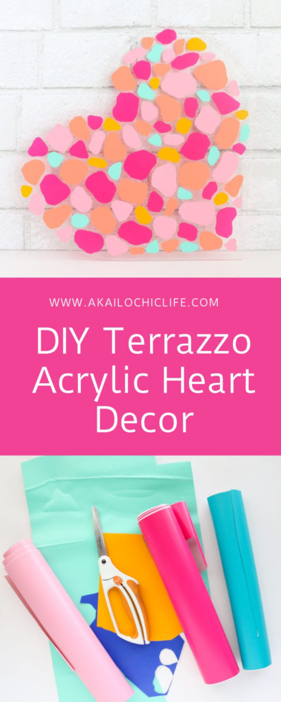 DIY Terrazzo Acrylic Heart Decor