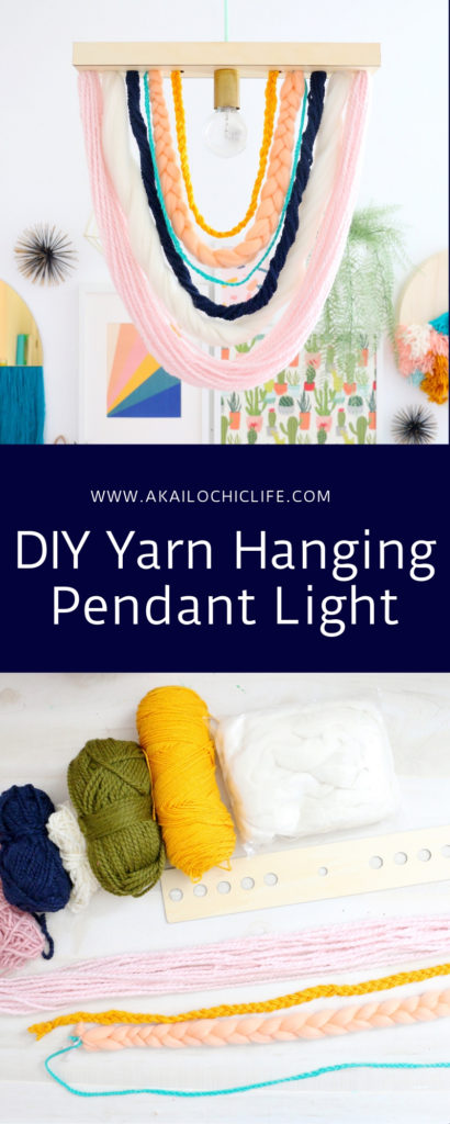 DIY Yarn Hanging Pendant Light
