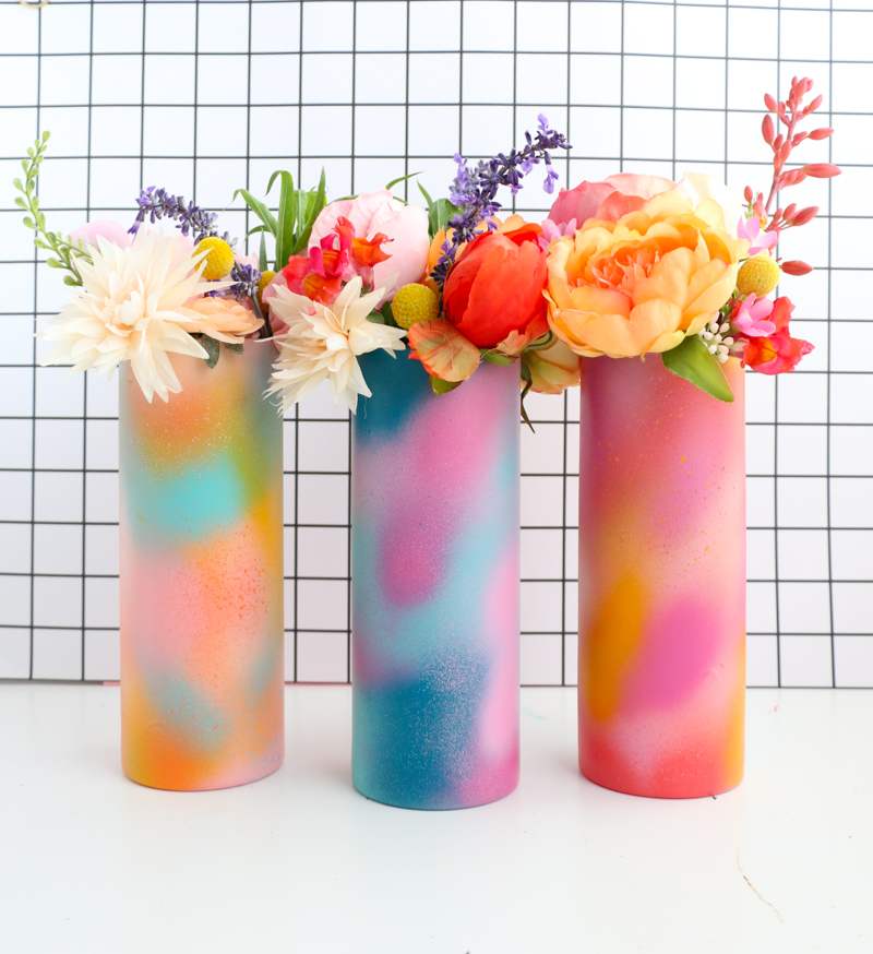 DIY Graffiti Flower Vases