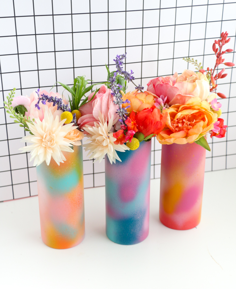 DIY Graffiti Flower Vases