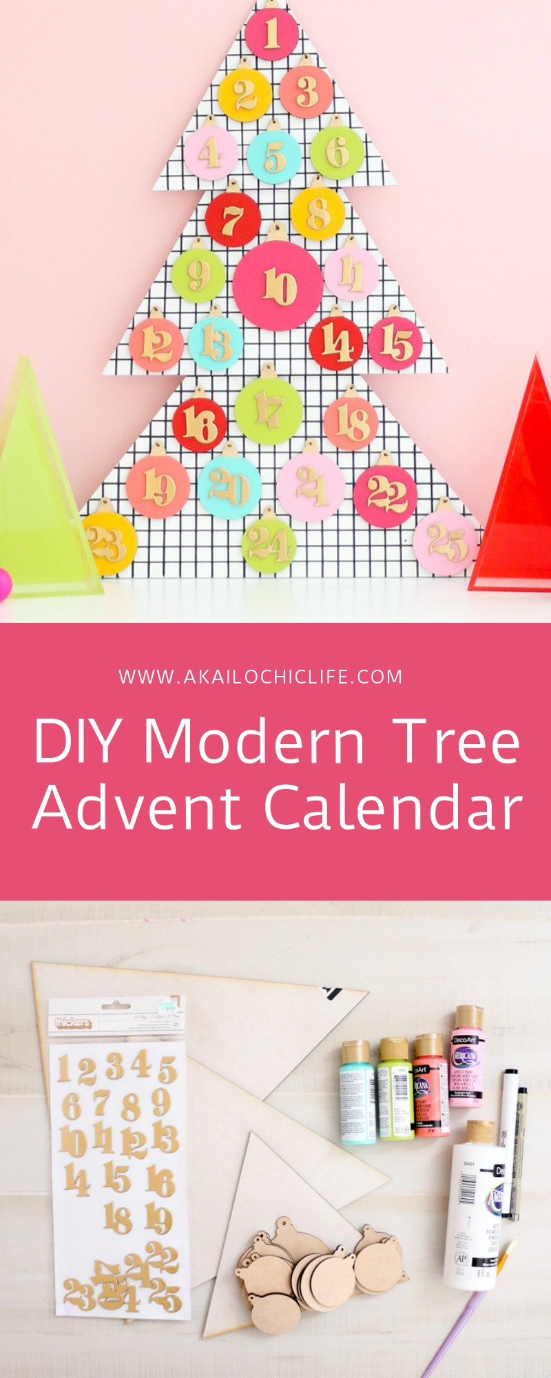 DIY Modern Tree Advent Calendar - A Kailo Chic Life