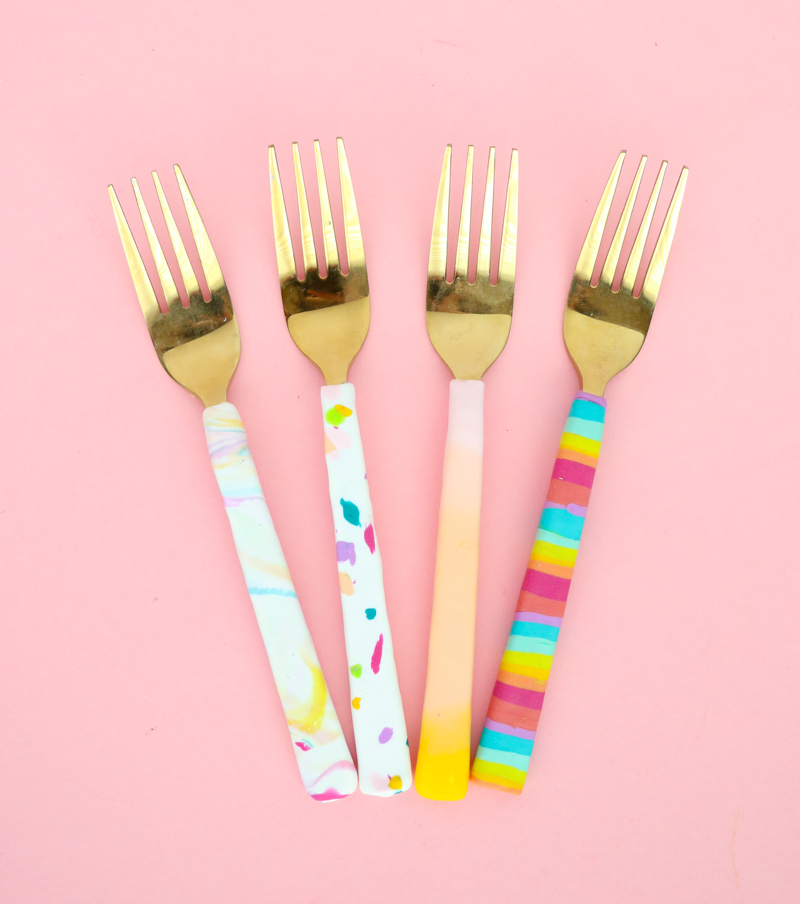 How to Make Patterned Forks with Clay