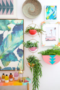 DIY Colorful Hanging Bowl Planter - A Kailo Chic Life
