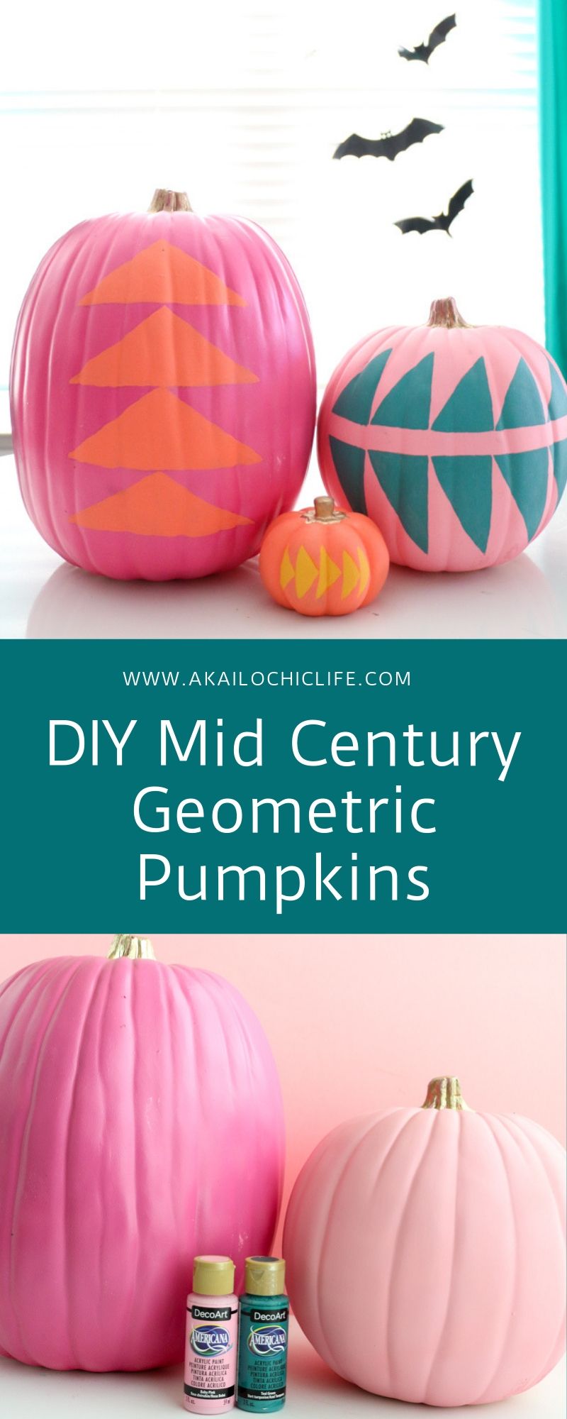 DIY Mid Century Geometric Pumpkins A Kailo Chic Life
