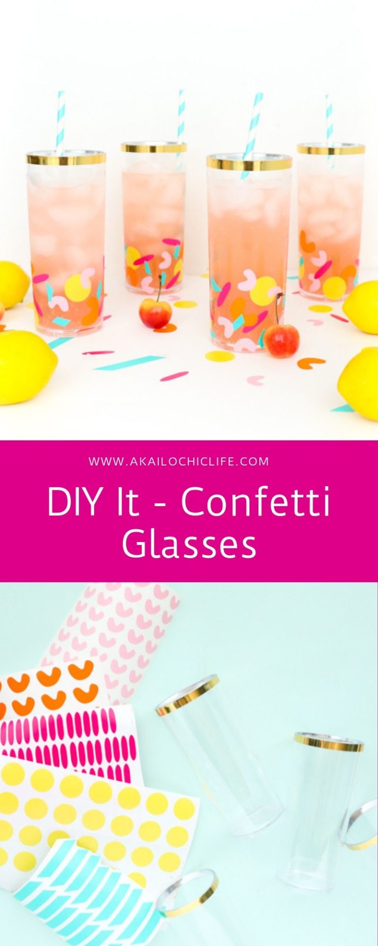 Diy It Confetti Glasses A Kailo Chic Life