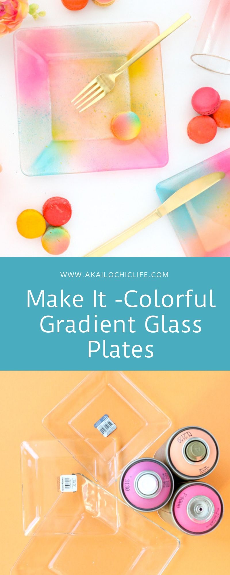Make It - Colorful Gradient Glass Plates - A Kailo Chic Life