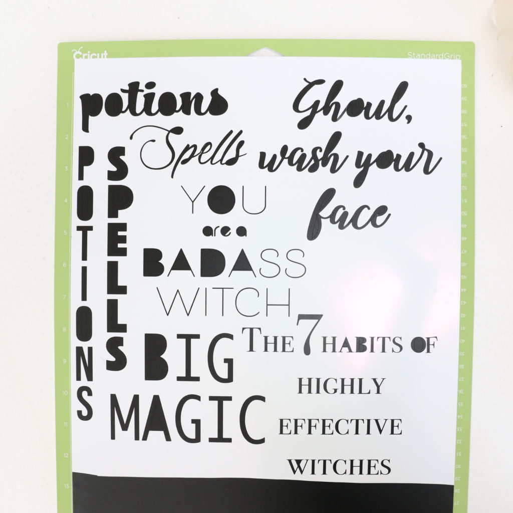 pastel Halloween motivational witch book decorations