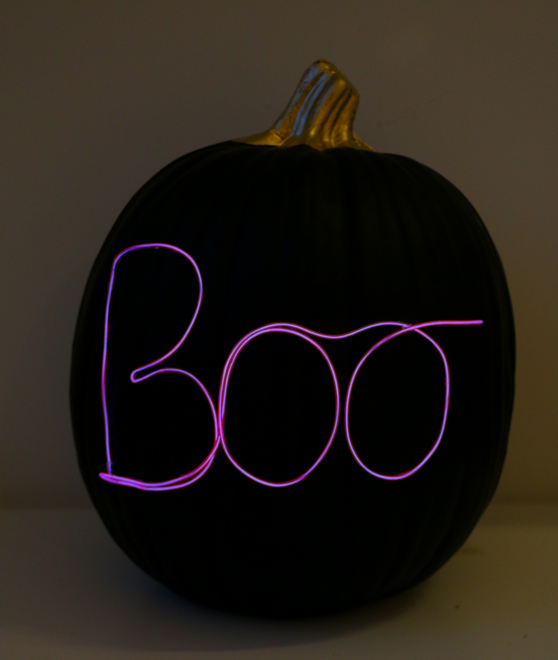 DIY Neon Sign Halloween Pumpkin