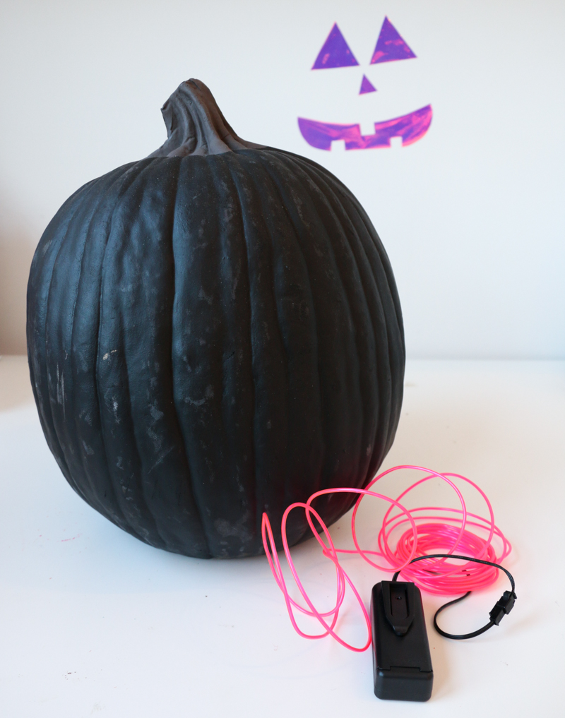 DIY Neon Sign Halloween Pumpkin
