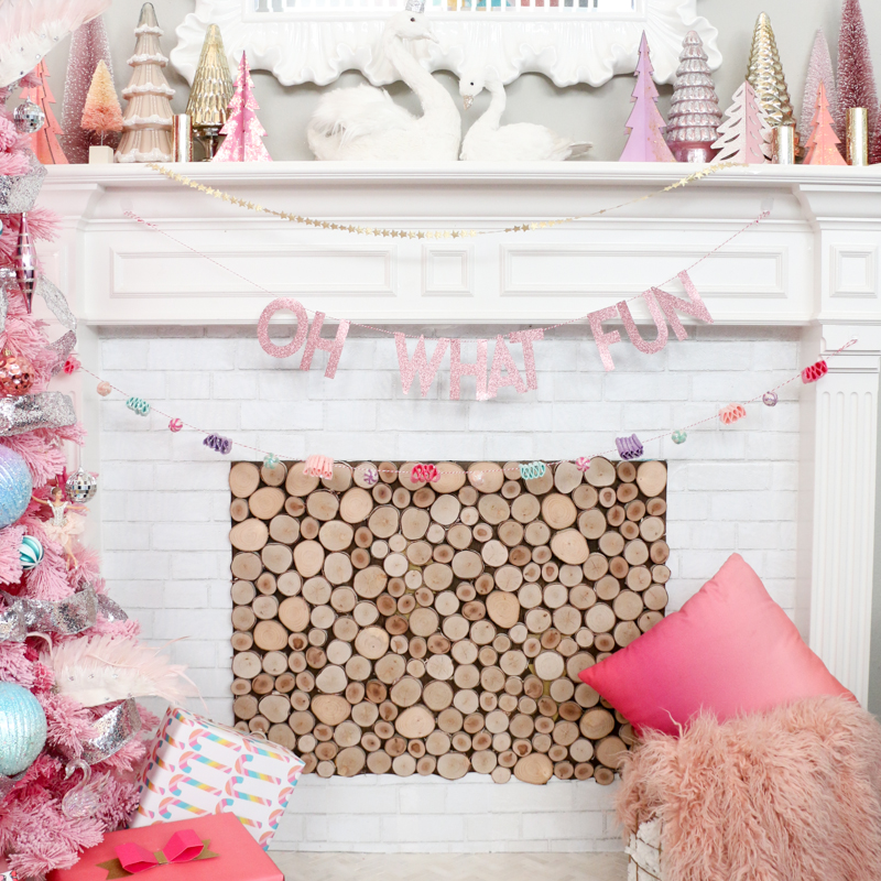 DIY RIbbon Candy Garland and Nutcracker Christmas Decorations
