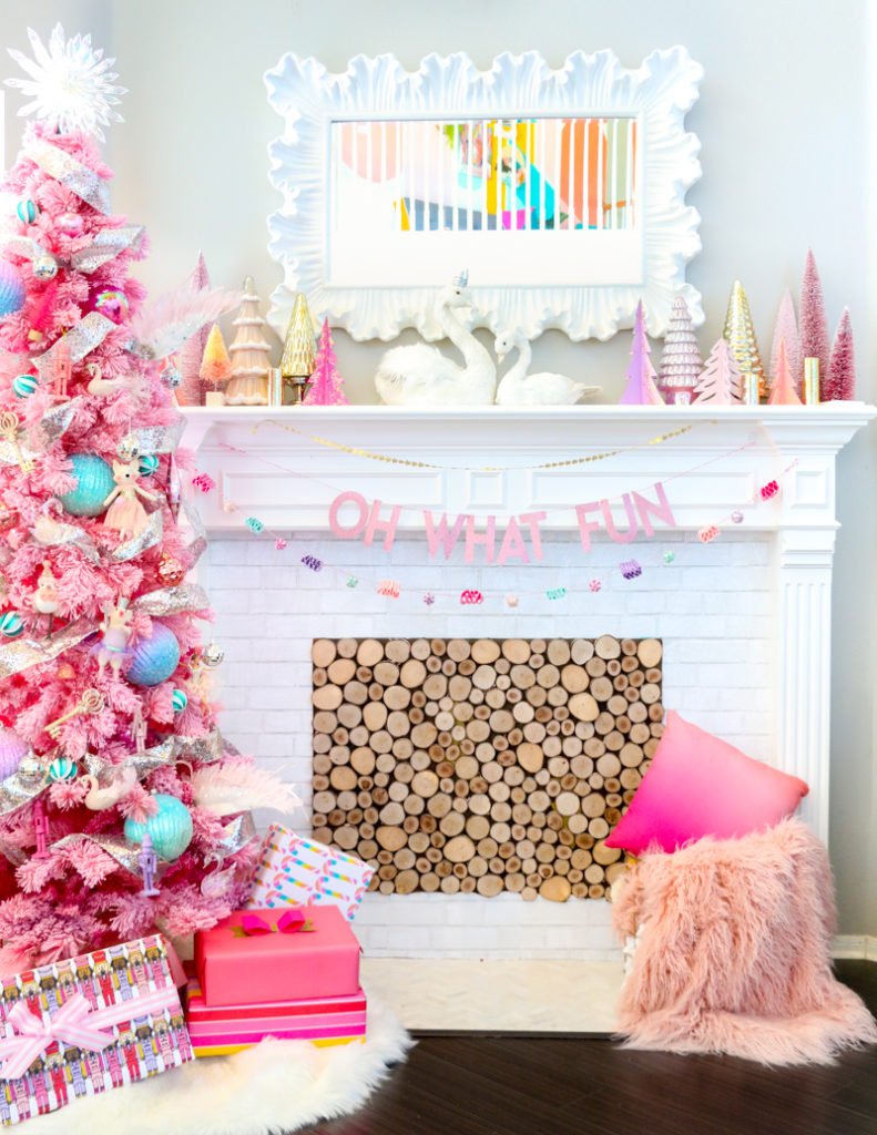 DIY RIbbon Candy Garland and Nutcracker Christmas Decorations