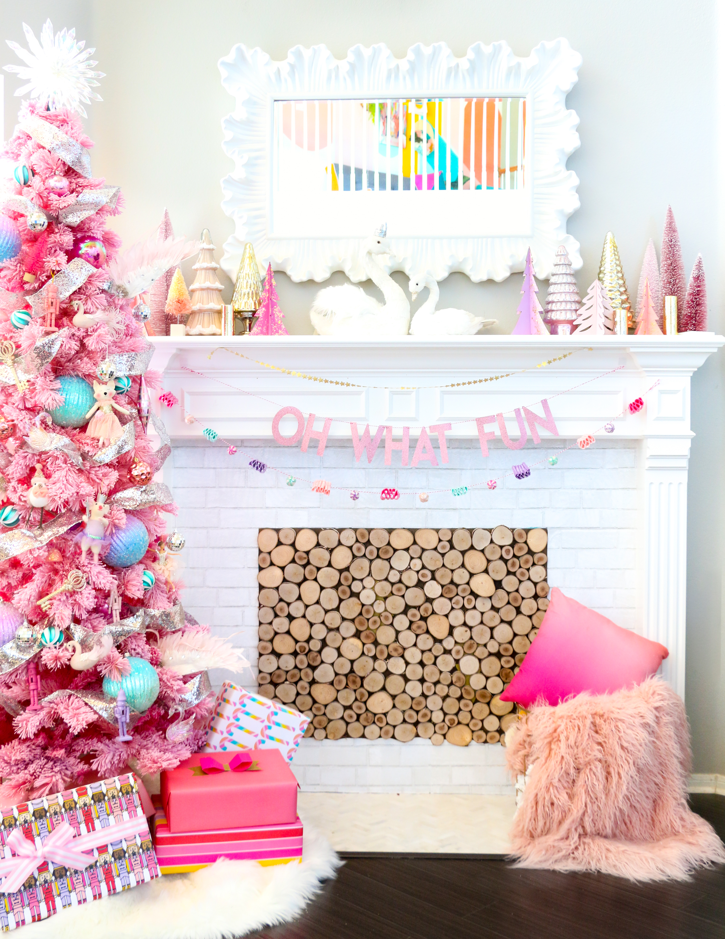 DIY ribbon candy garland and Nutcracker Christmas decorations