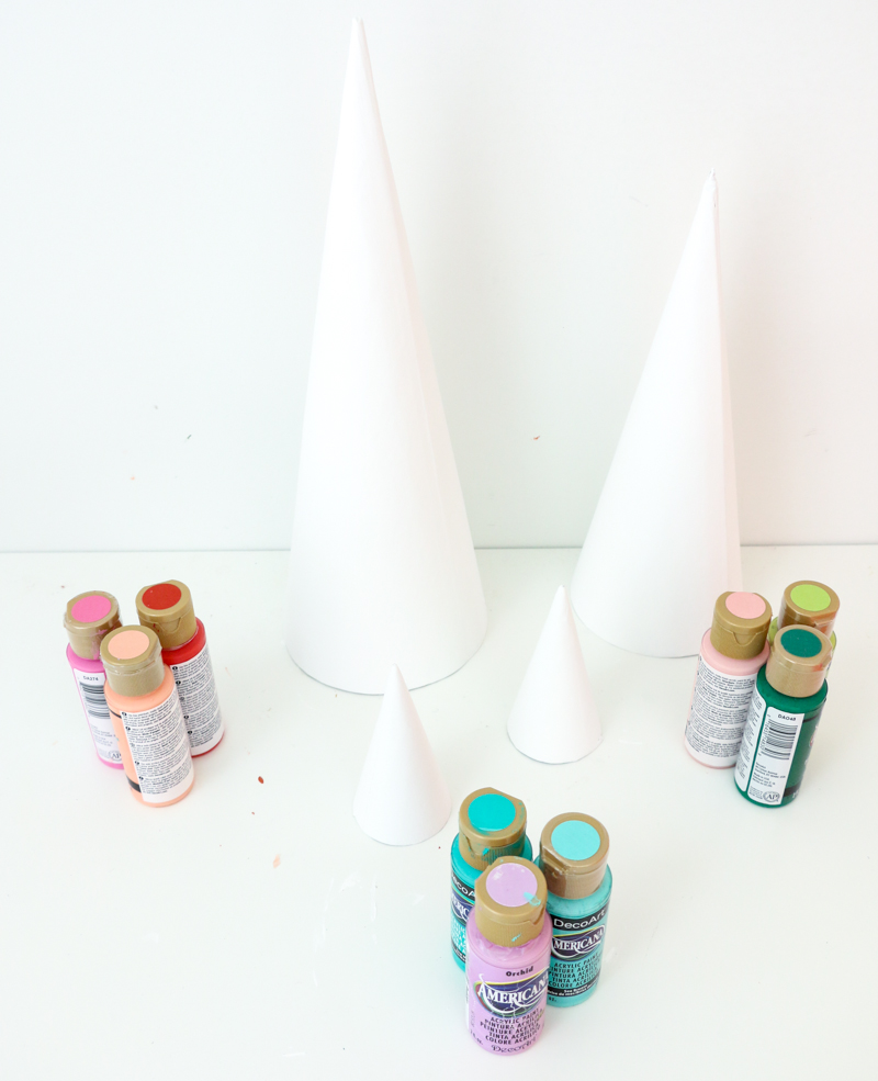 DIY Glittery Christmas Tree Cones