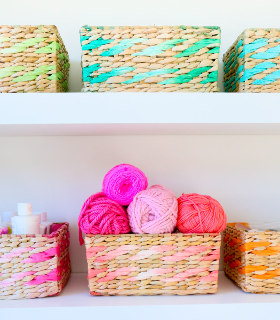 DIY Dip Dyed Storage Baskets