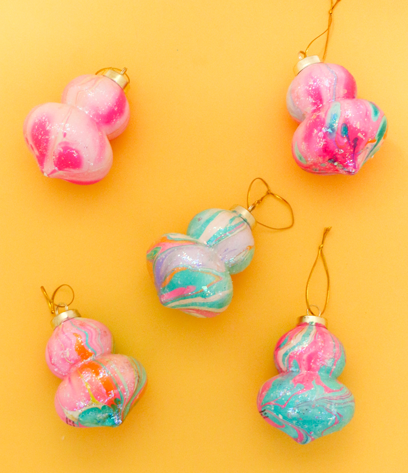How to Make Marbled Ornaments