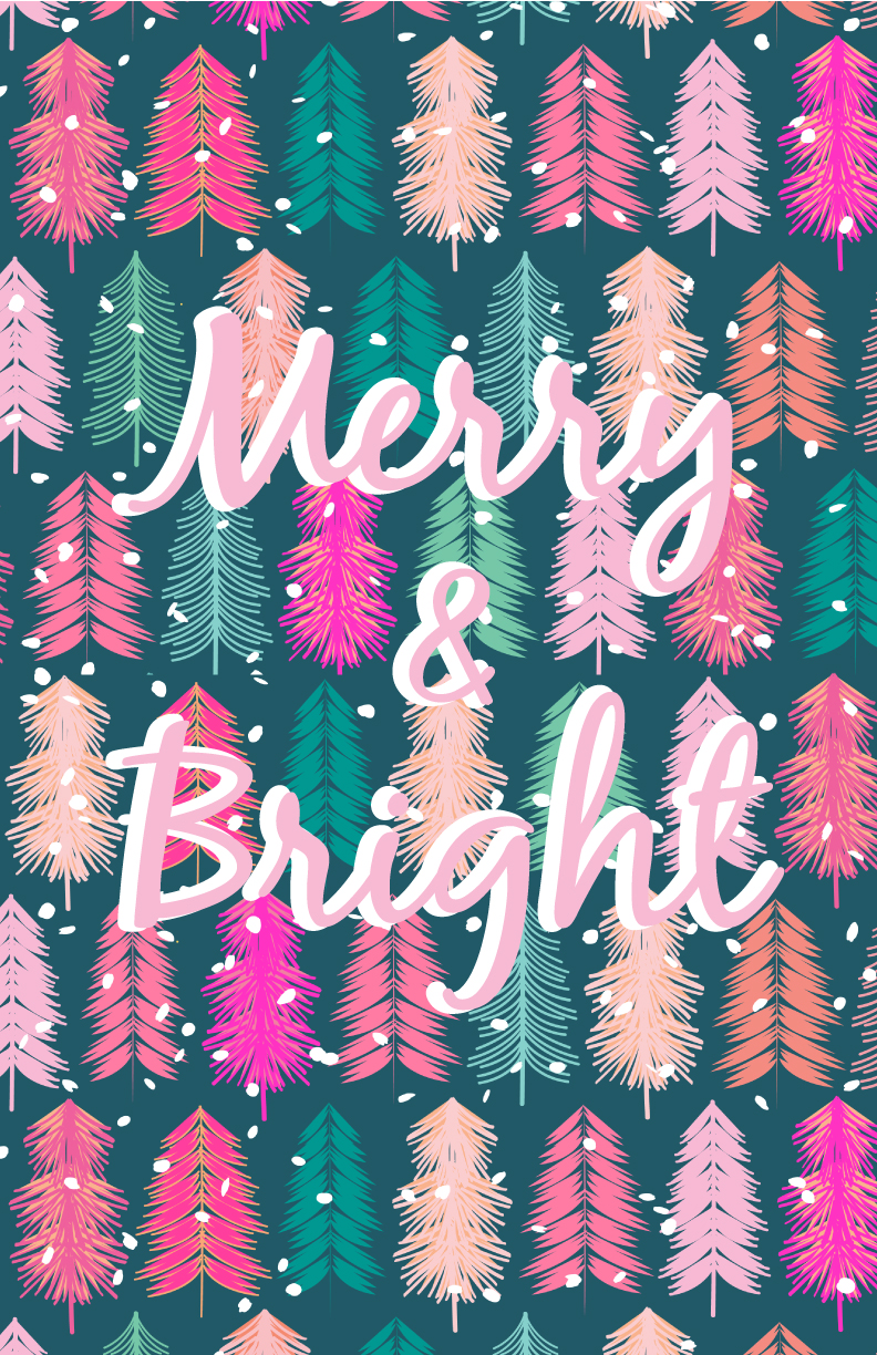 Free Merry and Bright Christmas Printable Art