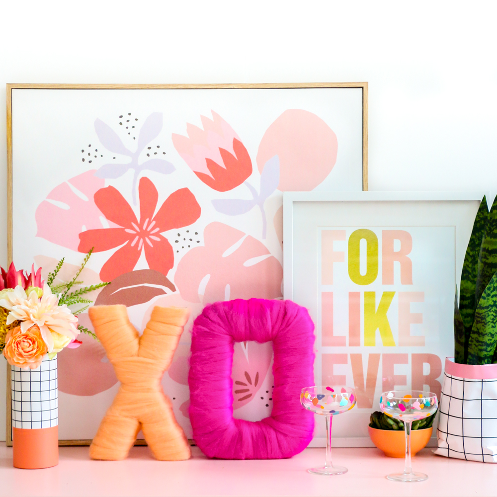 DIY Typography Wall Art with Roving