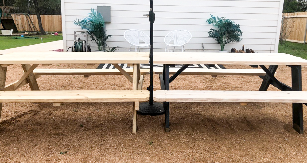 Wood Picnic Table Makeover