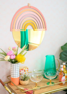 DIY Gold and Rainbow Mirror