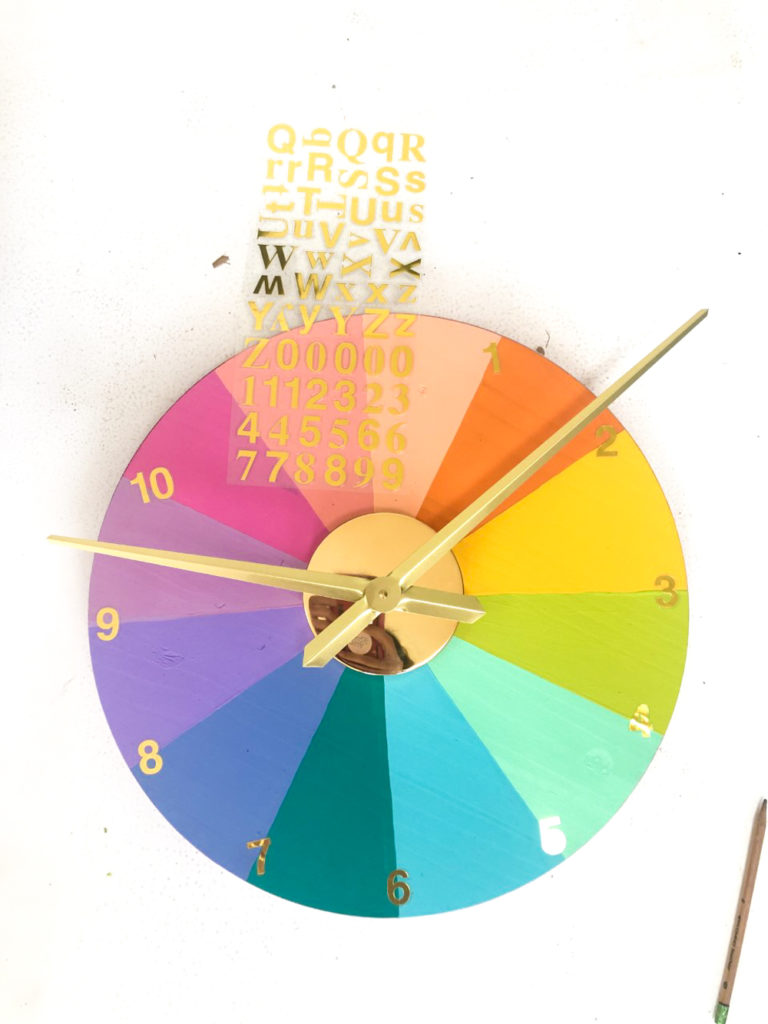 DIY Color Wheel Rainbow Clock
