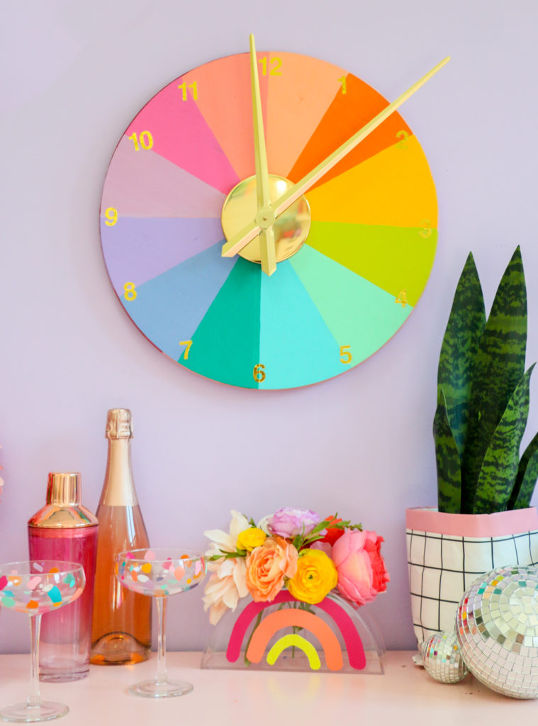 DIY Color Wheel Rainbow Clock