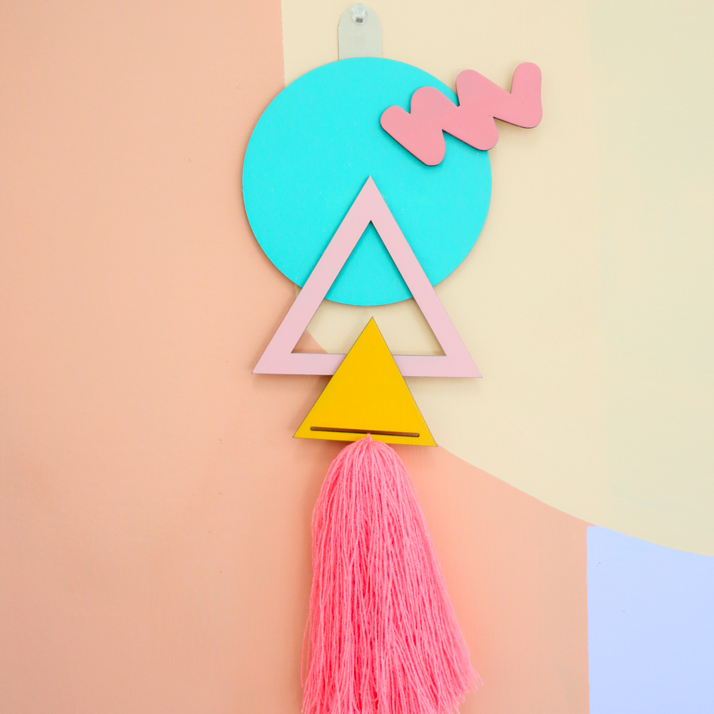 DIY Colorful Modern Yarn Wall Hangings