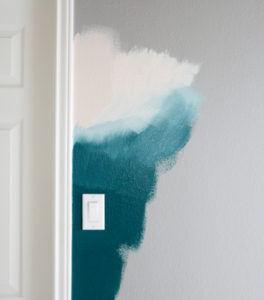 Master Bathroom Refresh with an Abstract Wall Mural-5