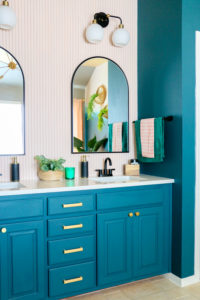 Moody Art Deco Master Bathroom Vanity