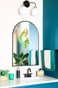 Moody Art Deco Master Bathroom Vanity
