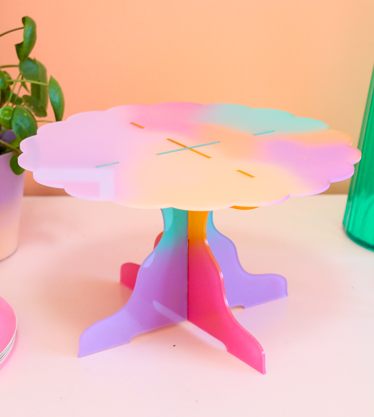 Make an Acrylic Cake Stand With a Glowforge by Photo by A Kailo Chic Life