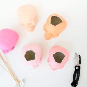 DIY Skull Candles for Halloween