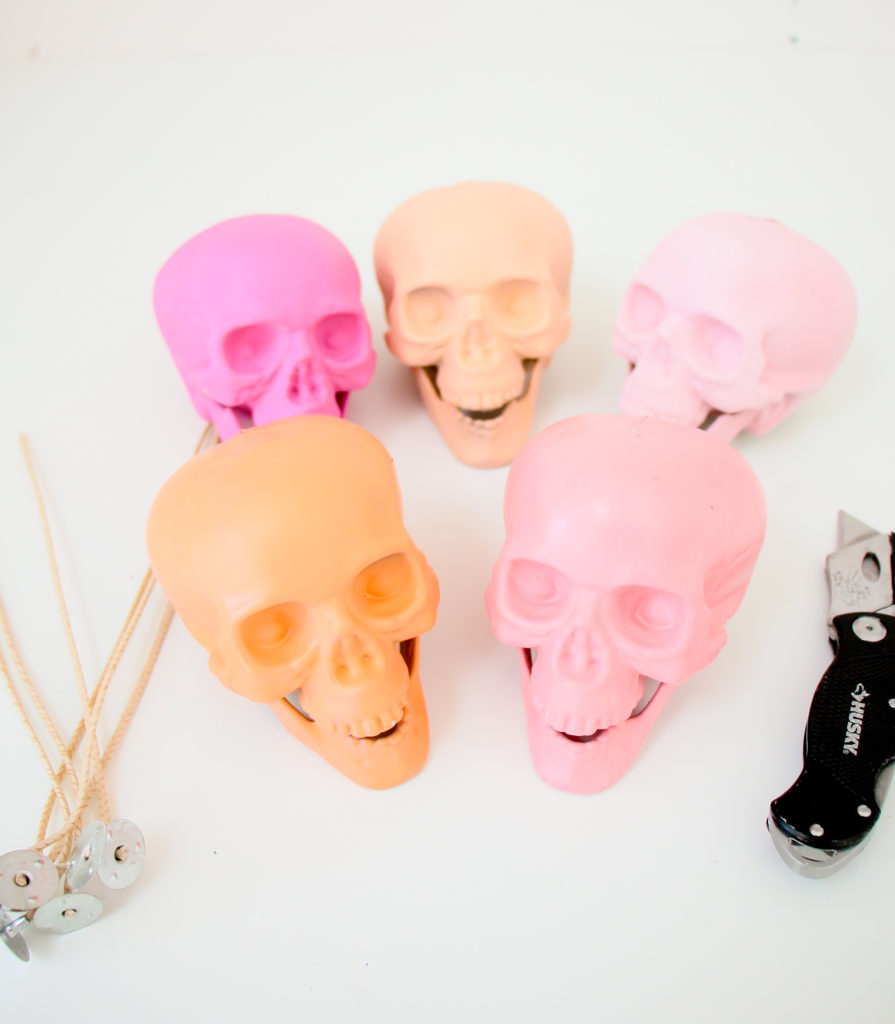 DIY Skull Candles for Halloween