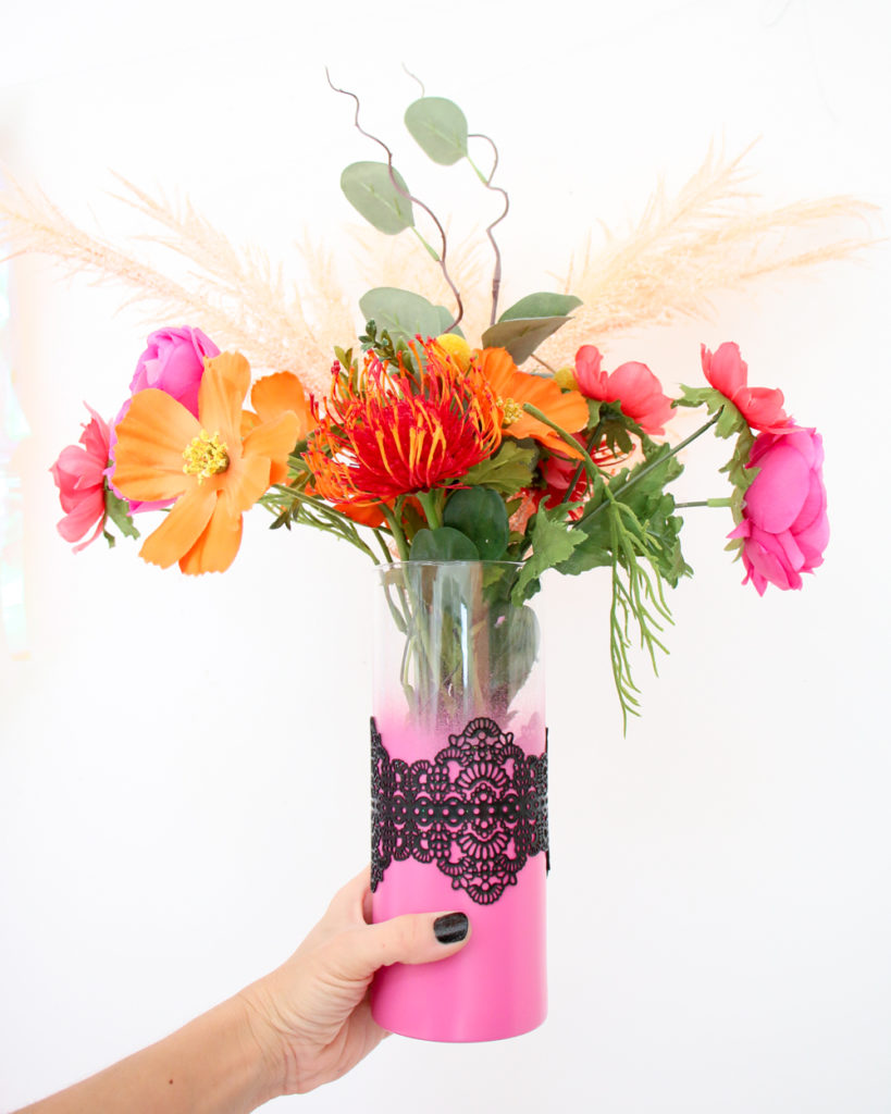 DIY Sculpey Liquid Clay Lace Flower Vases