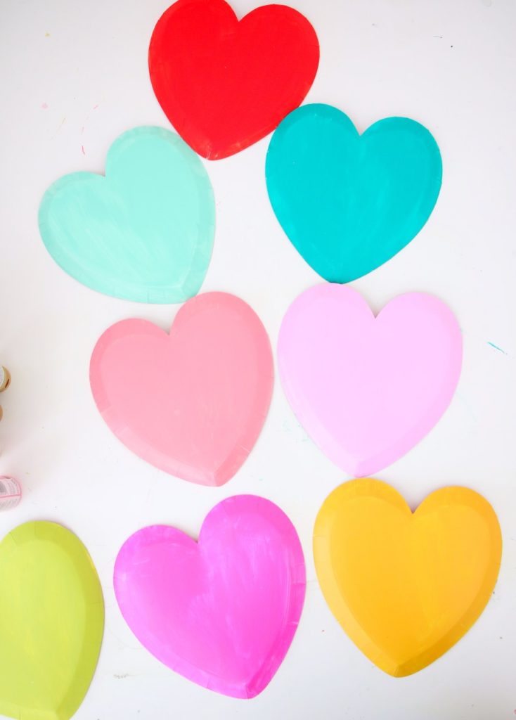 Rainbow heart plates